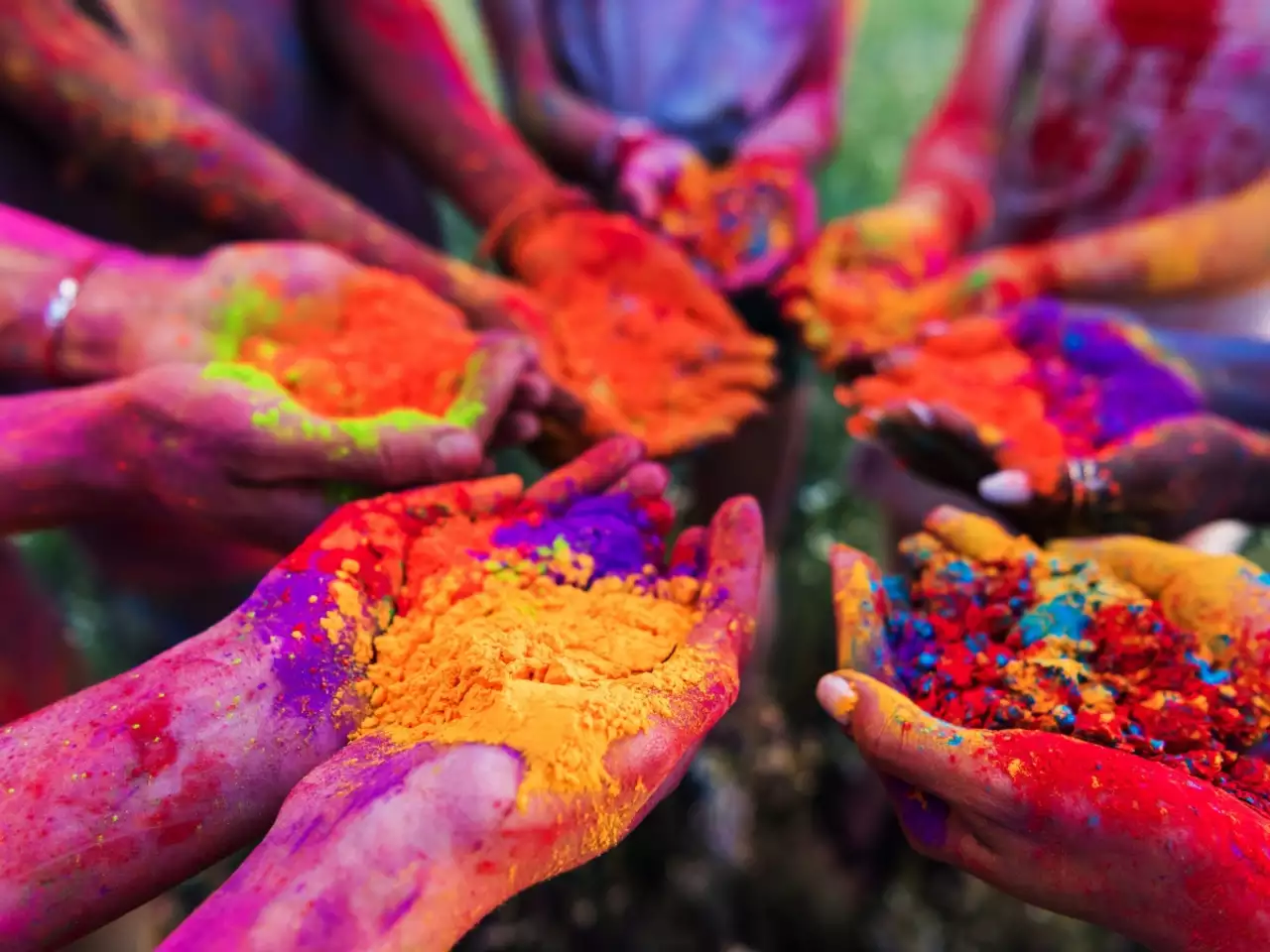 India with Holi